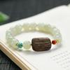 Natürliches Qinghai Hetian Jade & Achat Armband mit Agarholz Perlen