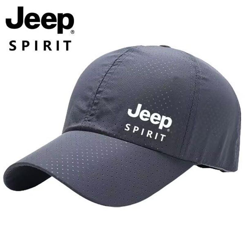 JEEP Spirit Quick drying Sports Hat Men's and Women's Duck billed Hat Spring/Summer Baseball Hat Breathable Sunscreen Hat AKT1