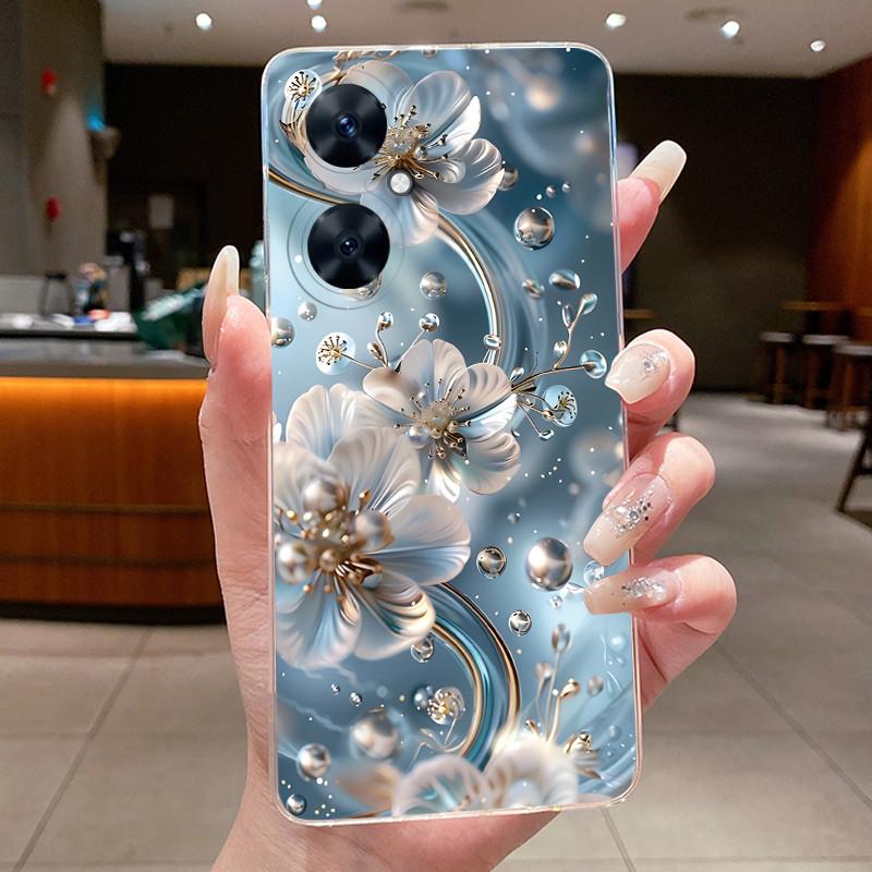 For Huawei Nova 11 SE 11SE Phone Case Huawei Nova 12 SE BNE-LX1 Case Luxury Fashion Butterfly Flowers Clear Soft Silicone Cover