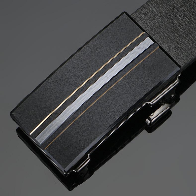 

Внутренний ремень с автоматической пряжкой Мужской ремень из натуральной кожи Коровья кожа Корейский повседневный мужской ремень 105-130CM