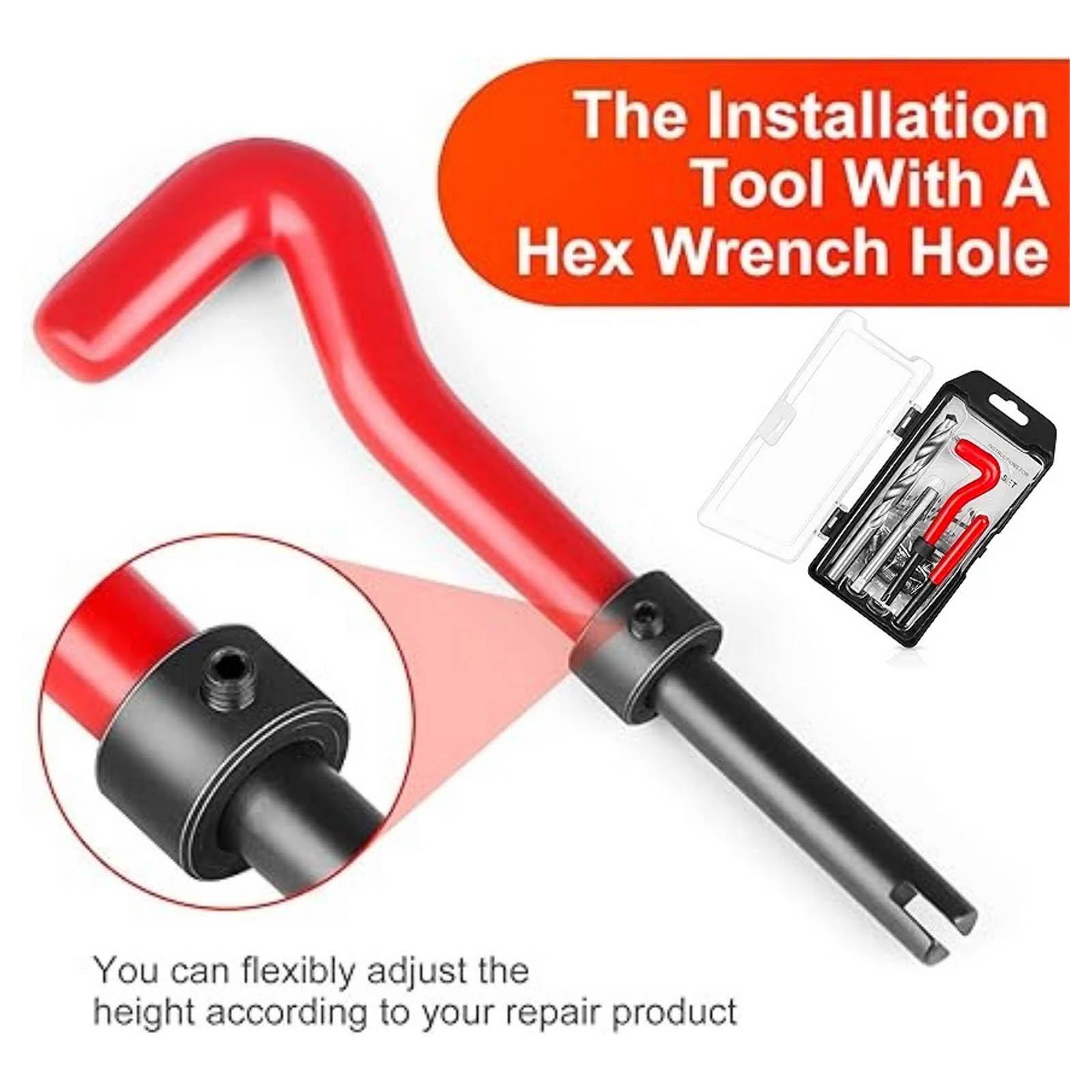 

Набор резьбовых вставок 15 шт. M12*1,75 мм, Метрический набор резьбовых вставок со сверлами, Набор инструментов для восстановления поврежденной резьбы (р One Size