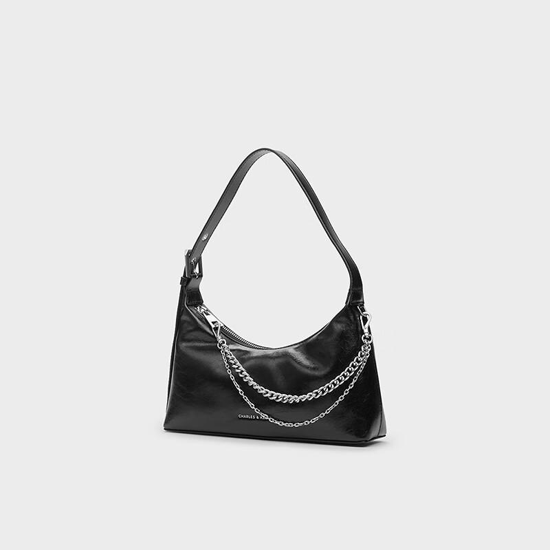 CHARLES&KEITH Pleated Zipper Shoulder Bag