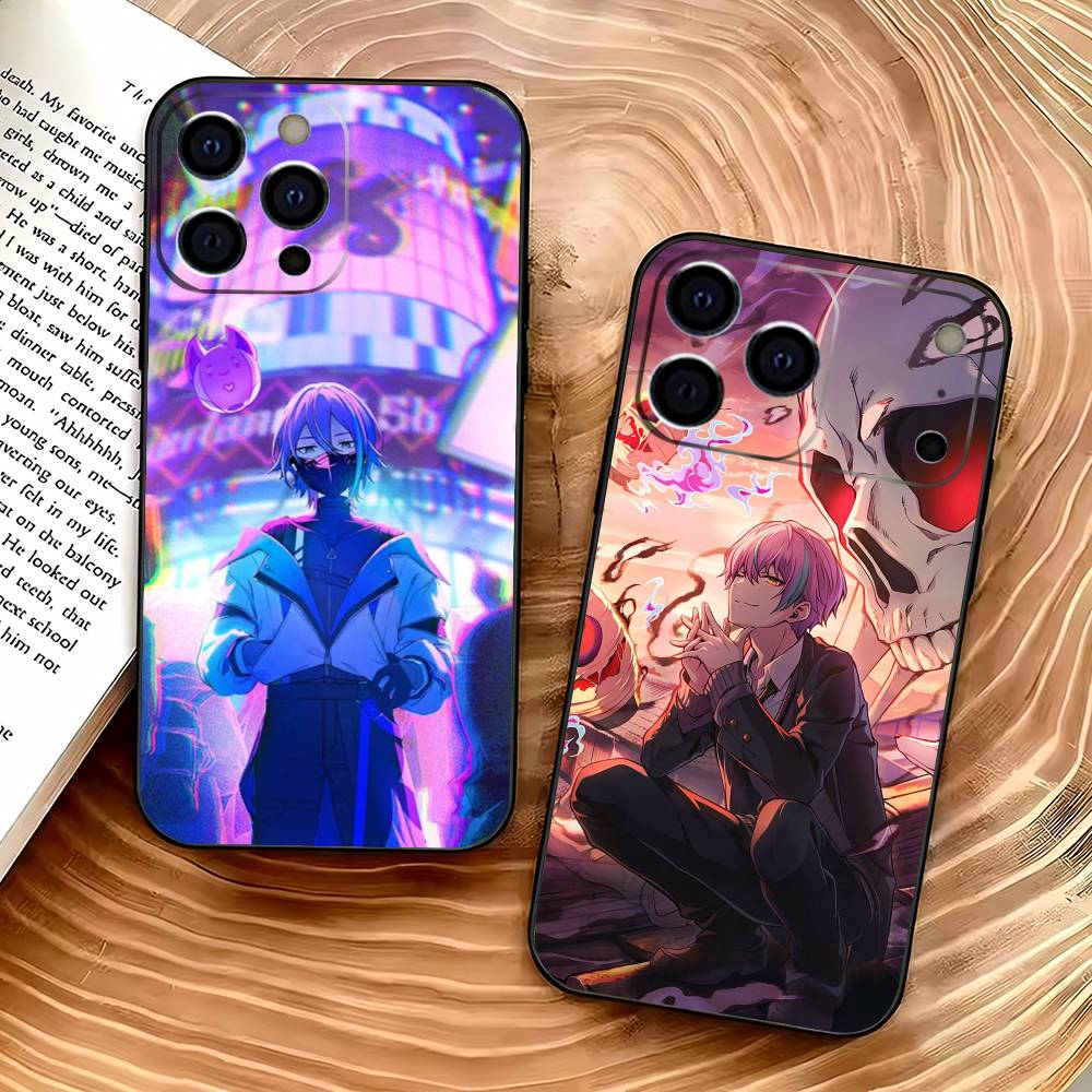 Kamishiro Rui Project S-SEKAI Phone Case For IPhone 17,16,15,14,13,12,11,Plus,Pro,Max,Plus,XS,soft case Black silicone