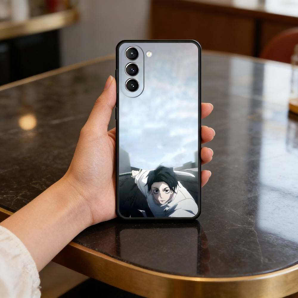 

Чехол для телефона Okkotsu Yuta Jujutsu Kaisen для Samsung S25,24,23,22,30,21,10,9,Ultra,Plus,Lite,FE,4,5 G Мягкий черный чехол Samsung S21fe