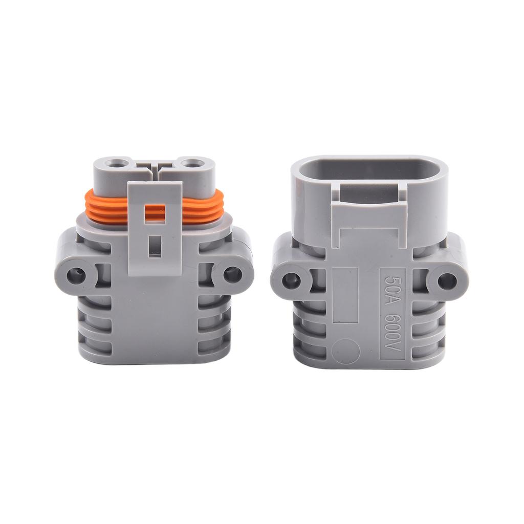 50A 600V Waterproof Male/Female Connector for Electric Vehicle Battery Straight High Power Charging Cable with Dustproof Design
