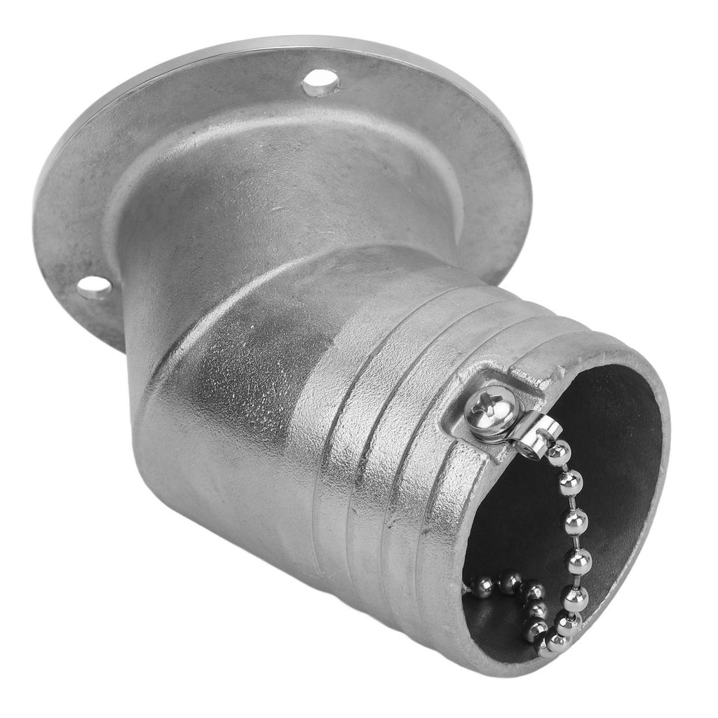 Angled Boat Deck Fill Cap 316 Stainless Steel Marine Deck Water Fuel Fill Cap for Yacht Fishing Boat Speedboat RV 2inch