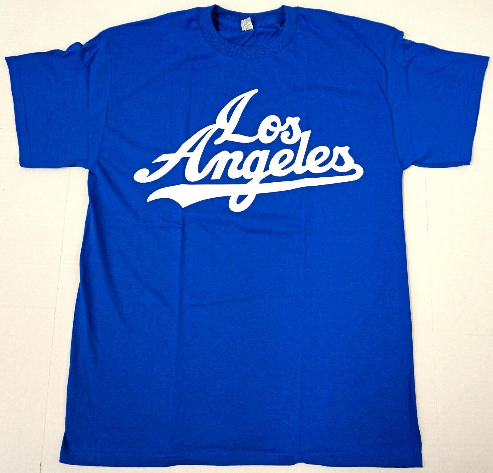 LOS ANGELES T-shirt LA City Of Angels Tee Adult Mens Blue New L