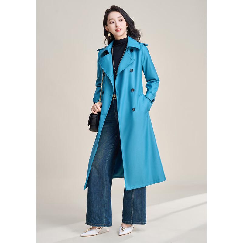 Kebeier Women's Autumn 2025 British Style Mid-Length Trench Coat