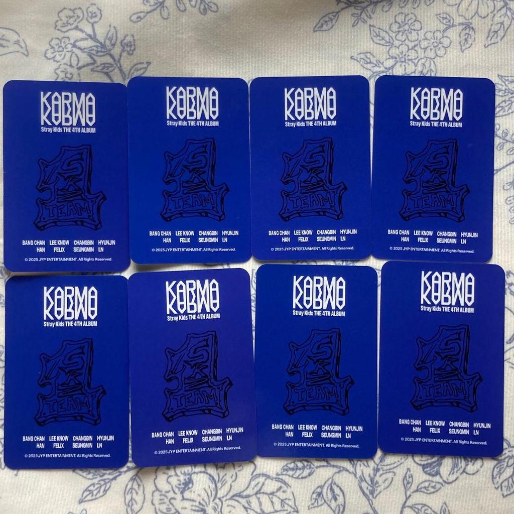 [USED] Stray Kids KARMA POPUP Uniform Trading Cards (8 Cards)