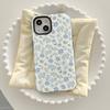 Ins Wind Gentle Blue Floral Mobile Phone Case iPhone12Pro 2-in-1 Film Mobile Phone Case Women's Apple 17pm