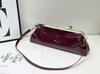 Borsa a Spalla Donna Lusso Designer Clip Borse a Mano NUOVA Borsa Baguette Lg Borse a Pochette con Tracolla Rimovibile Portafogli in Pelle Verniciata