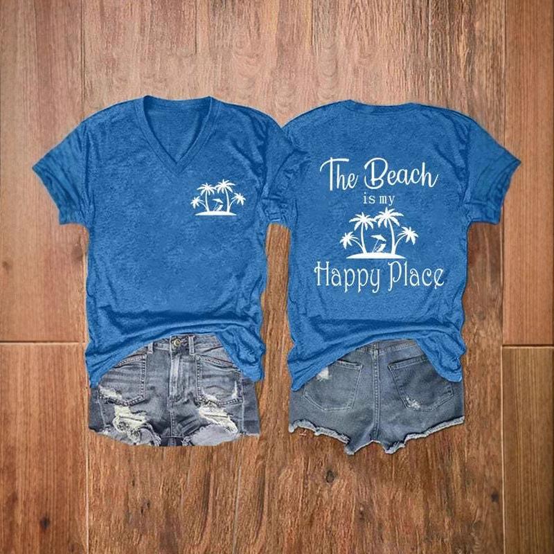 

Женские футболки с 3D принтом кокосовой пальмы, V-образным вырезом и короткими рукавами 5XL