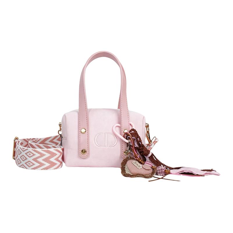 

DIOR [Customized Cosmetic Bag] Canvas Pink Rhyme Dream Weaving Niche Exquisite Trendy High-end Sense of Storage and Portability Nylon Adhesive Fiber розовый