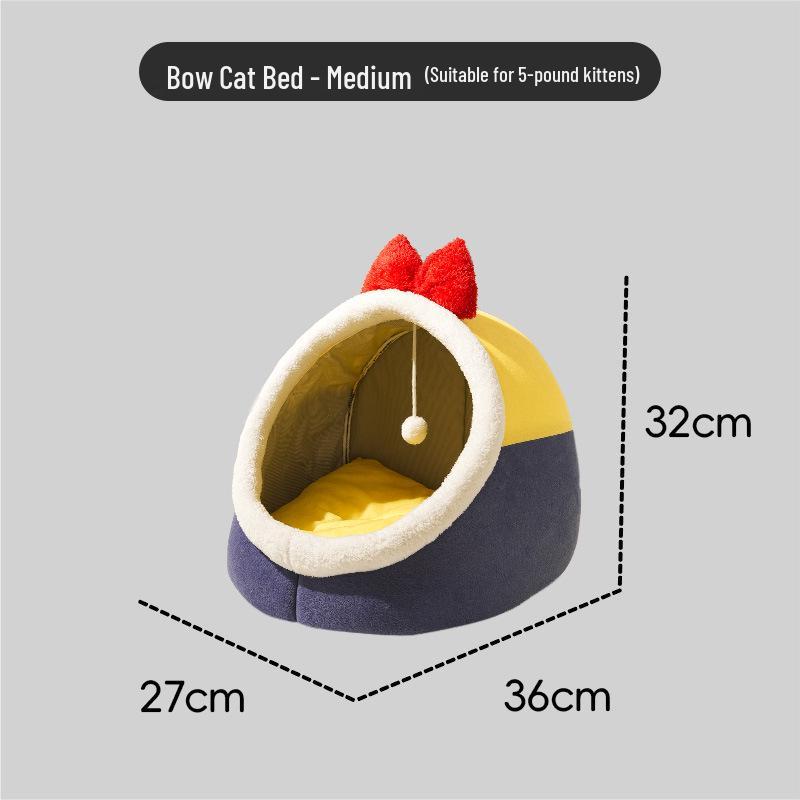 

Уютная всесезонная полузакрытая лежанка для питомца: Теплый, Ветрозащитный, Нескользящий и Моющийся In Stock