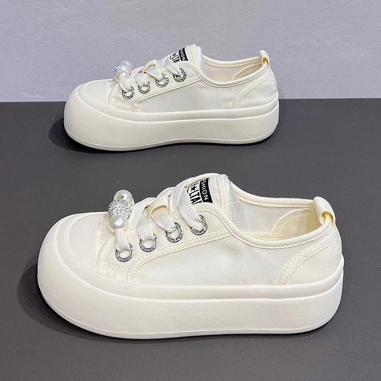 

Mesh breathable single shoes women s 2025 summer new thick-soled big head ugly cute bread shoes women s fashion casual white shoes 35