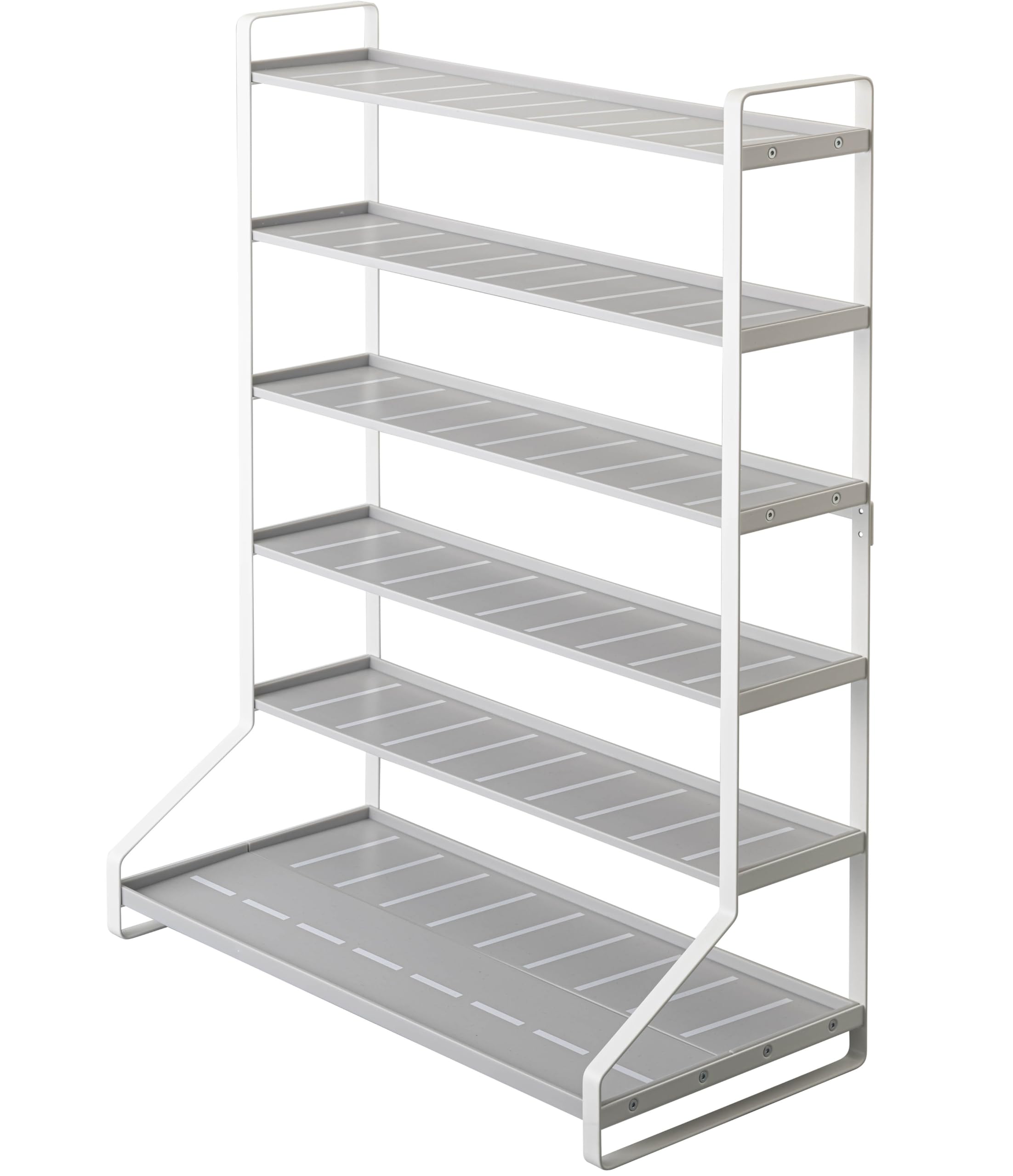 

Yamazaki Miniature Car Rail Toy W51 x D24 x Tower Collection 5018 & Rack, White, Approx. H65cm, Stand, Double-Sided, белый