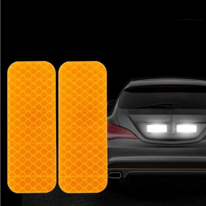 

10 шт., светоотражающая наклейка для автомобиля, светящаяся в темноте лента для безопасности дорожного движения, светоотражающая лента для автомобиля, светящиеся наклейки на бампер 30*80mm