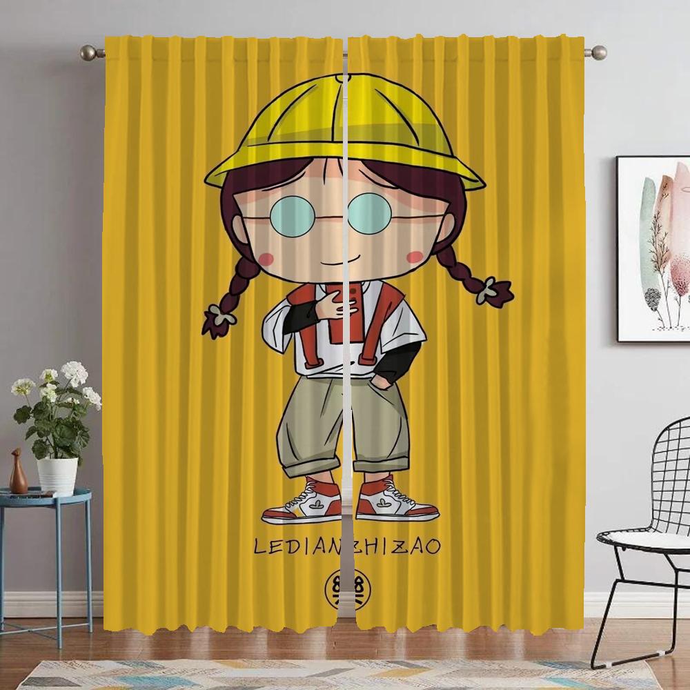 

Плотные шторы для комнаты 2 панели Chi-bi Maruko противомоскитные шторы тюль для спальни украшения на Хэллоуин перегородка W50xH70cmx2pcs-CL