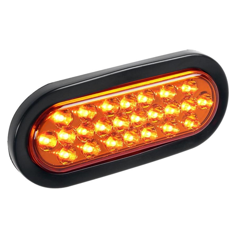 Universal 2x Oval Brake Stop Tail Fog DRL Turn Sealed Marker Lights Flush Mount