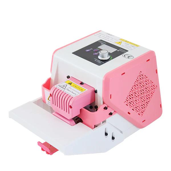 ZONESUN ZS-GLF1P Semi-Automatic Food Aluminum Foil Pouch Continuous Heating Roller Plastic Bags Sealing Machine Fresh Pink 220 Voltage