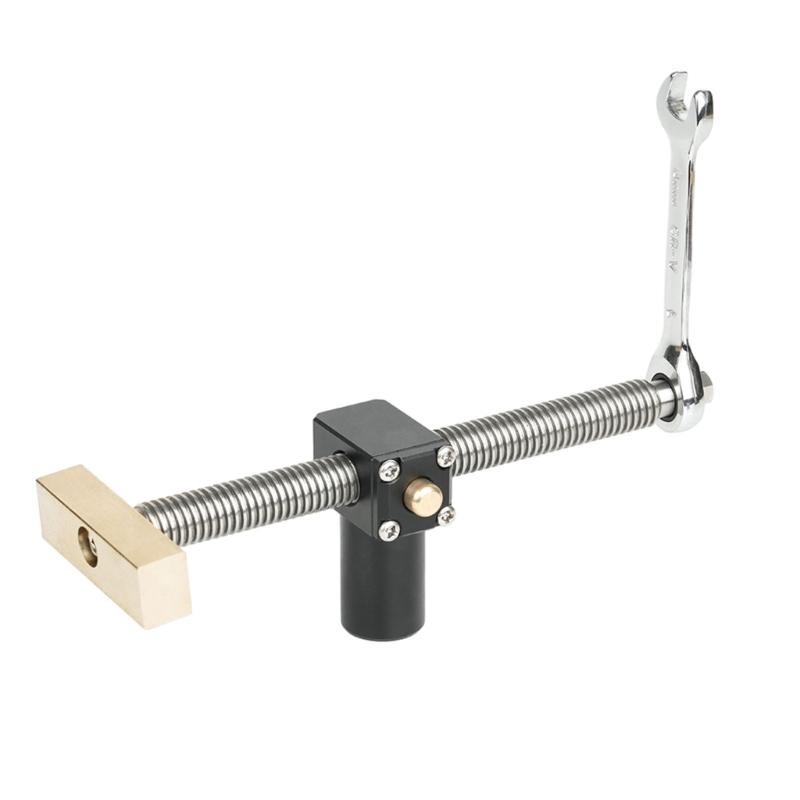 Woodworking Desktop Clip Fast Fixed Clip Clamp Brass Fixture Vise for 19/20mm Dog Hole Joinery Woodworking Benches Tools