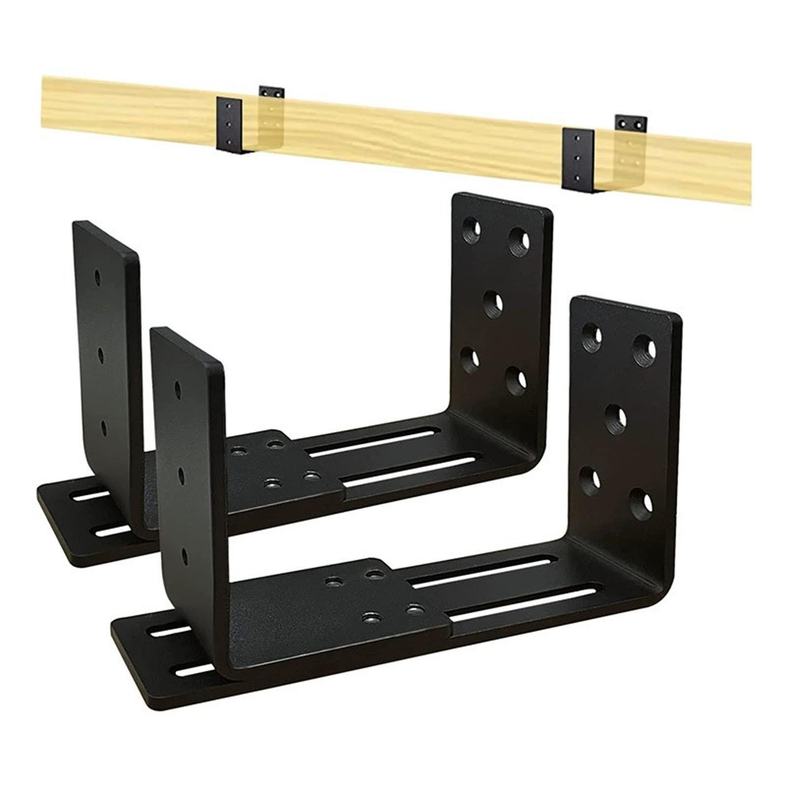 

Adjustable Door Baffle Reinforcement Frame - Heavy-Duty U-Shaped Safety Rod Bracket for Home Door Security, -Pry Door Safety Support Holder One Size чёрный