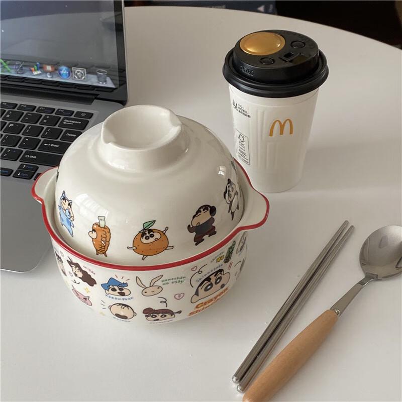 Zt Cartoon Ceramic Instant Noodle Bowl