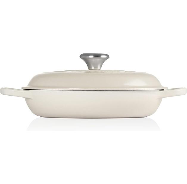 Le Creuset Cast Iron Round Sauté Pan 26 Cm 2.2 L Meringue (21180267164430)