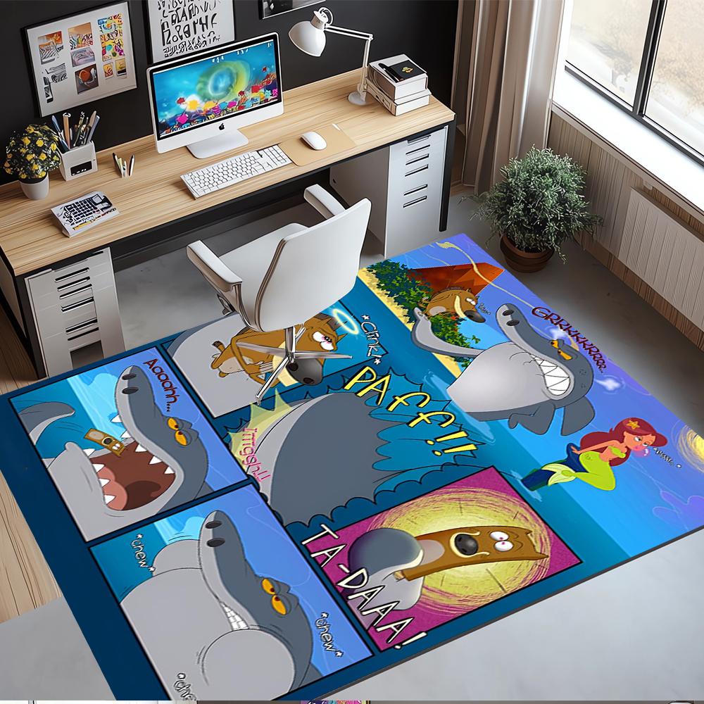 Zig & Sharko Printed Carpet Rug for Office Chair Living Room Bedroom Kitchen Room Decor Gifts
