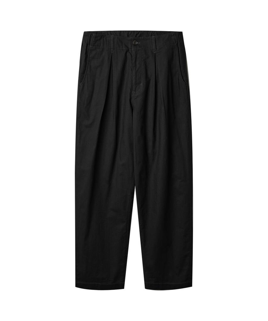 Leopeusaideu Box Pleat Pants Black