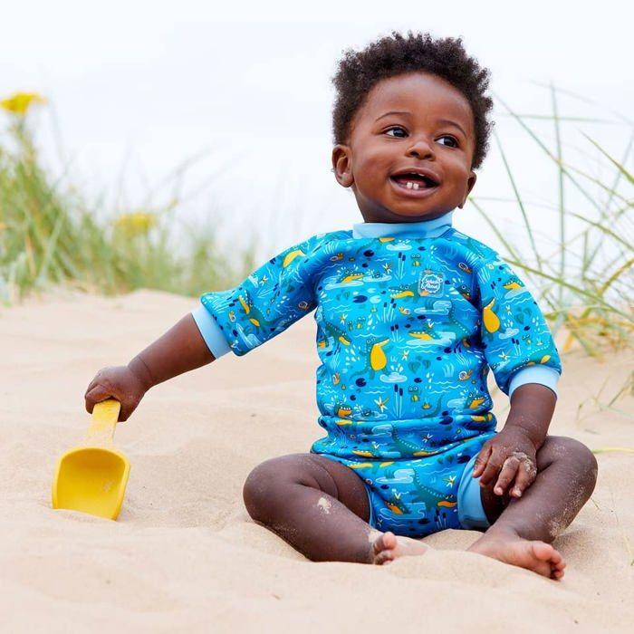 Combinaison de plongée bébé - SPLASH ABOUT - HNWCSL - Néoprène doux - Manches longues - Happy Nappy intégré