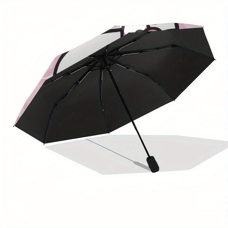 1pc Hello Kitty Pink Background Umbrella with Plastic Handle,Suitable for All Seasons Home Travel Outdoor UmbrellaSanlio459