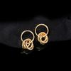Boucles d'oreilles pendantes Cercle Multicouche Torsadé Unique pour Femmes Hiphop Géométrie Irrégulière Lisse Nœud Métallique Boucle d'oreille Pendantes Bijoux de Fête