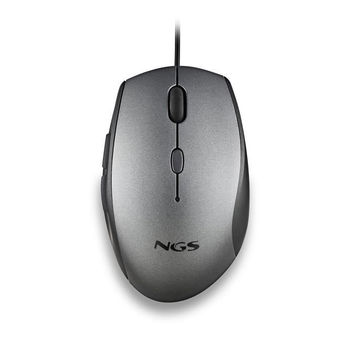 Souris ergonomique - ngs - moth gray - boutons silencieux - dpi 800/1200/1600 - filaire
