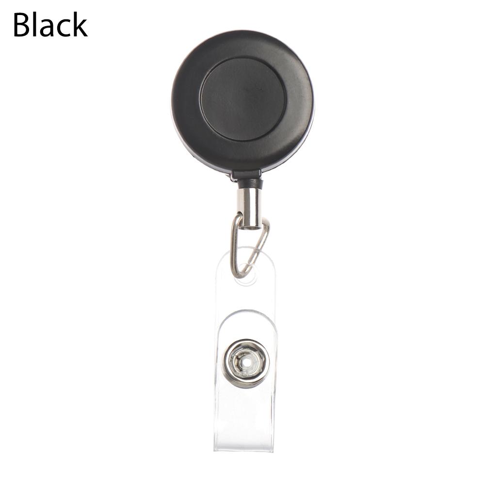 1PC Retractable Badge Pull Buckle Metal Retractable ID Card Badge Reel Holder Door Pass Chain Work Card Keychain Office Supply