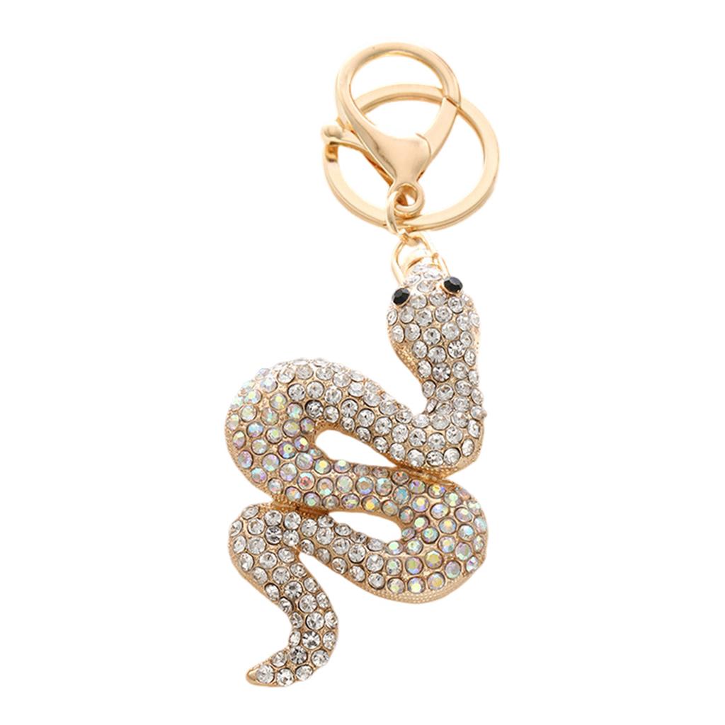 Cute Rhinestone Snake Keychains Alloy Key Holder Goodie Bag Stuffers Supplies for Versatile Party Gift Essentials