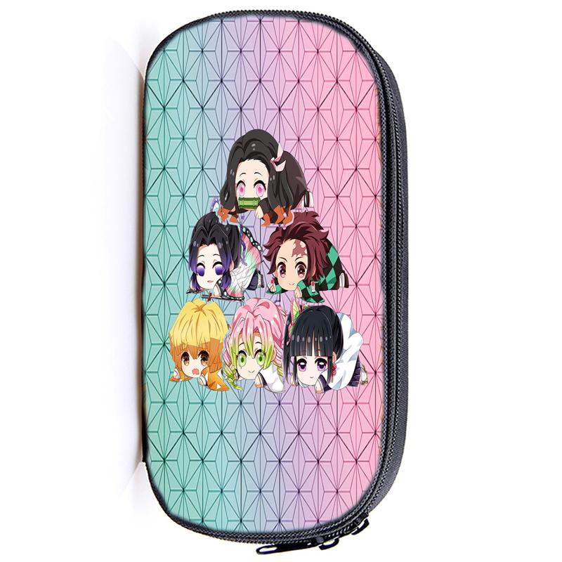 Demon Slayer Kamado Tanjirou Pencil Case Nezuko Boys Girls Kids Zenitsu Kimetsu No Yaiba Pencil Box Students Anime Pen Bags Children Gifts