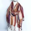 Boho Cotton Scarf Assorted Greens 28x72in