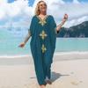 2023 European & American Cotton Embroidered Beach Vacation Dress & Bikini Cover-up