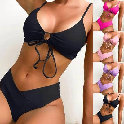 Kadın Modası Ayrı Seksi Bikini Sütyen Pedleri Yok Çelik Sütyen Mayo
