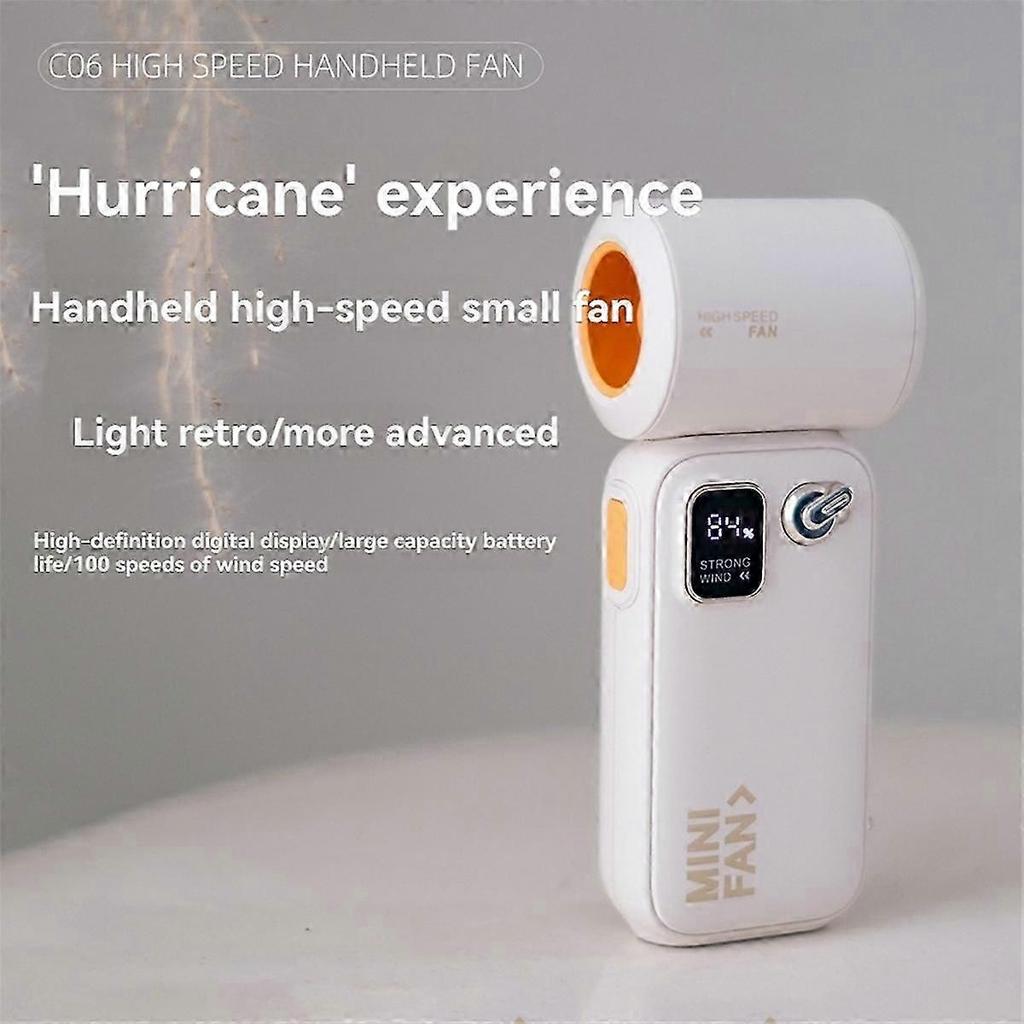 Digital High-Speed Small Fan Portable Handheld Small Fan High-Speed Fan with High Wind Speed Violen