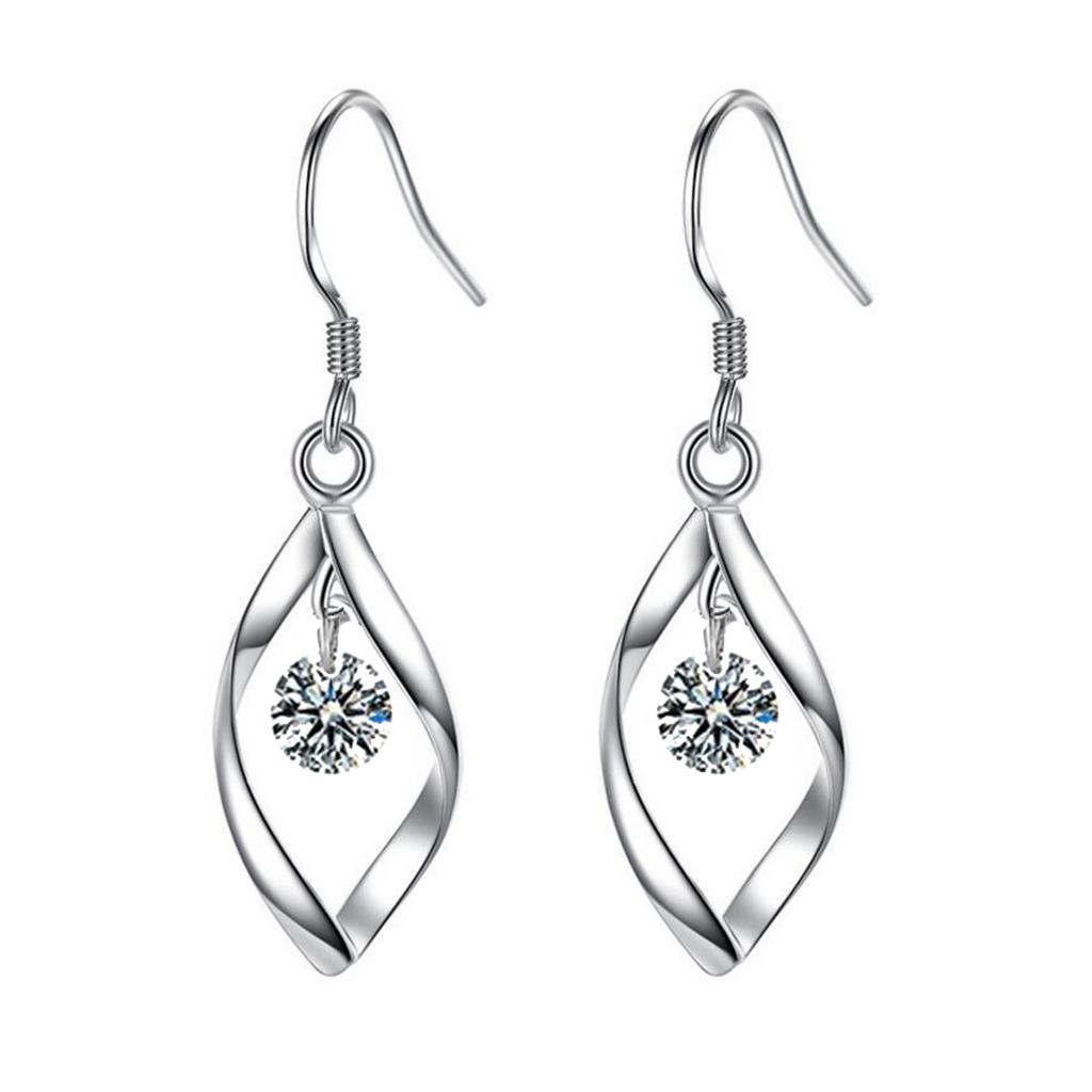 Ohrhänger mit verdrehten Perlen im koreanischen Stil, Schmuck, zarte Zirkonia-Ohranhänger-Verzierung für alltägliche Eleganz