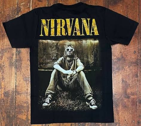 Nirvana Y2k Manches Courtes Classique Surdimensionné Unisexe Streetwear Tendance Coton Impression Graphique Col Rond T-shirt Couples Haute Qualité