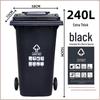 USAN HOME Outdoor 240L Waste Bin with Wheels