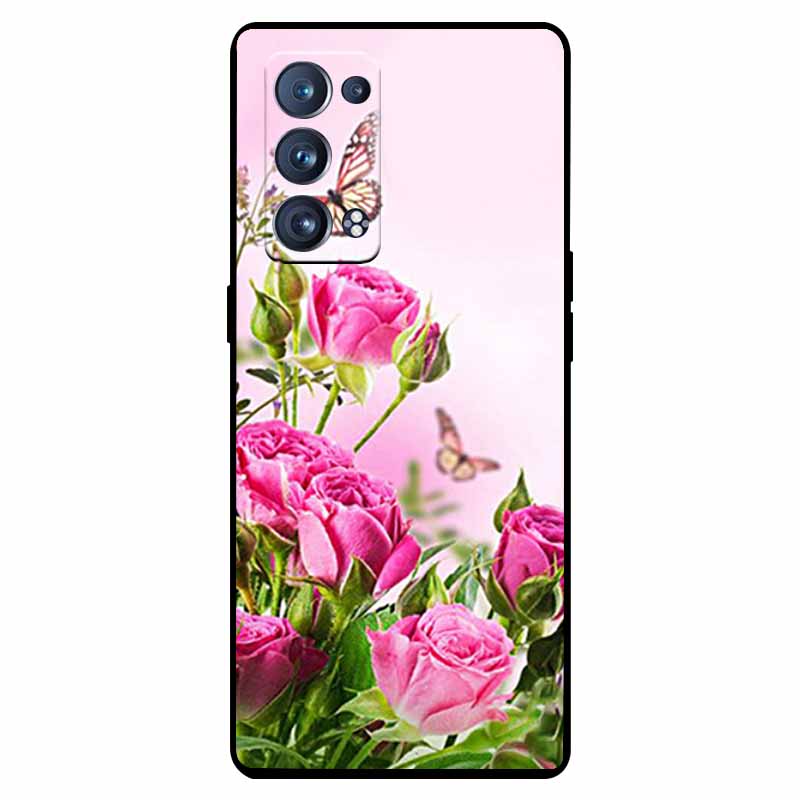 For Oppo Reno 6 Pro 5G Case Snapdragon Shockproof Soft Silicone TPU Back Cover For Oppo Reno 6 Pro CPH2247 Phone Cases Cute Capa