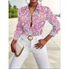Elegant Women's Long Sleeve Paisley Shirt