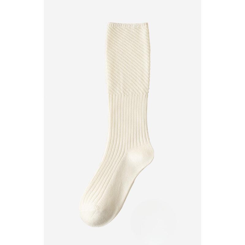Women's Autumn and Winter Pull-out Pile Socks Solid Color Long Stockings Spring and Autumn Comfortable High Elasticity Socks