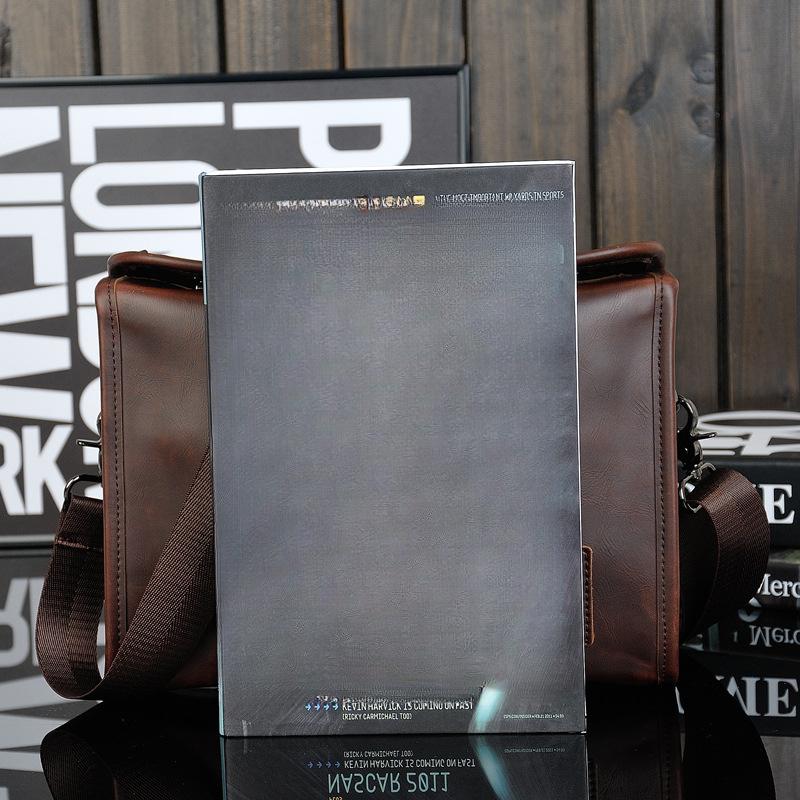 The New Korean Version of The Men's Crazy Horse Leather Shoulder Bag Leisure Travel Retro Large-capacity Men's Bag Shoulder Crossbody Bags