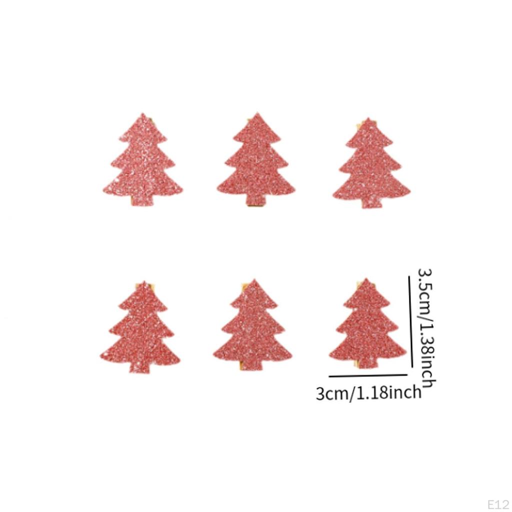 6 kusů přívěsků na vánoční stromek, dřevěné štítky, ozdoba pro festivalovou atmosféru