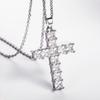 Cross-shaped Pendant Necklace Luxury Zirconia Delicate Accessories Anniversary Gift Women Statement Cross Necklaces